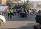 Motosiklet yayaya çarptı: 2 yaralı