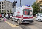 Devrilen motosikletin sürücüsü yaralandı ‎