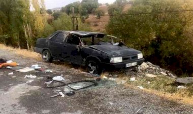 Otomobil ile kamyonet çarpıştı 2 kişi yaralandı