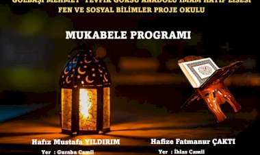 M. Tevfik Göksu Anadolu İmam Hatip Lisesinden mukabele