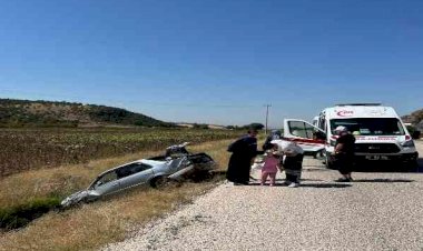 Otomobil şarampole yuvarlandı: 1 yaralı