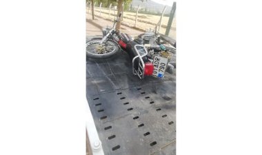 Devrilen motosikletin sürücüsü yaralandı