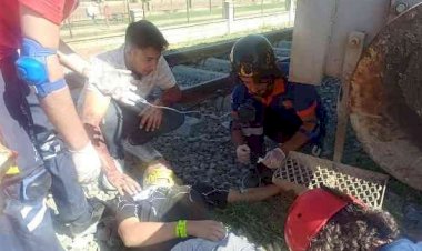 Adıyaman'da gerçeği aratmayan tren kazası tatbikatı