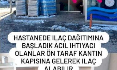 İlaç Temini İçin Sahra Eczane Kuruldu