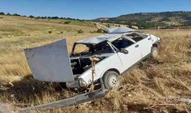 Otomobil şarampole yuvarlandı: 1 yaralı