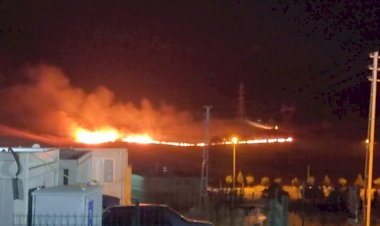 Mezarlık yanında çıkan yangın korkuttu