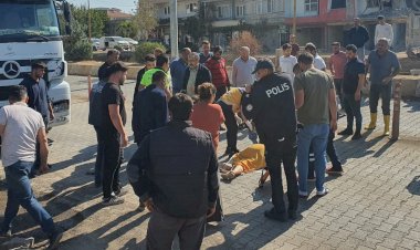 Kamyonun çarptığı yaya ağır yaralandı