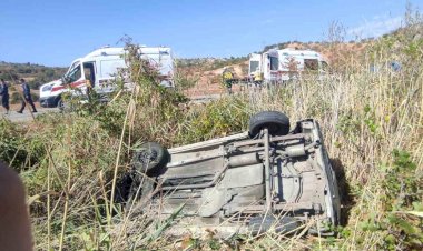 Otomobil takla attı: 5 yaralı