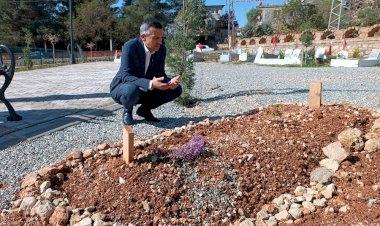 Gölbaşında siyasiler deprem şehitliğinde dua etti