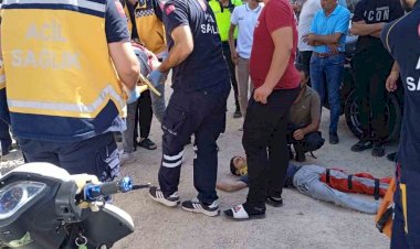 Motosiklet ve otomobil çarpıştı: 2 yaralı