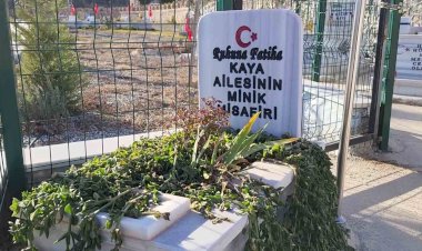 Aile mezarlığının minik misafiri