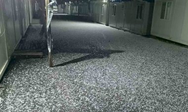 Gölbaşı ilçesinde dolu yağışı