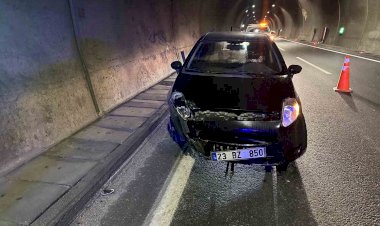 Erkenek tünelinde trafik kazası: 1 yaralı