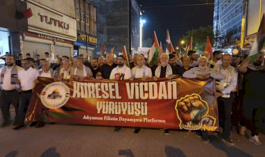 Adıyaman’da Filistin için dayanışma yürüyüşü