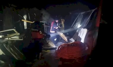 İşçilerin kaldığı konteynerlerde korkutan yangın