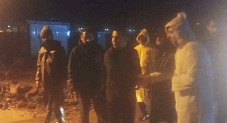 Kaymakam Algın’dan sağanak yağış mesaisi 