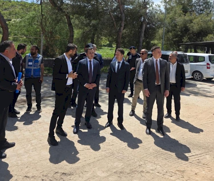 Kaymakam Algın, yapımı devam eden okul inşaatını inceledi