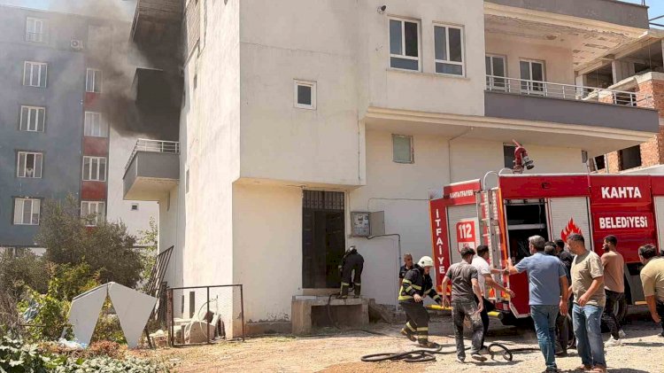 İşçilerin kaldığı evde yangın: 2 kişi dumandan etkilendi ‎